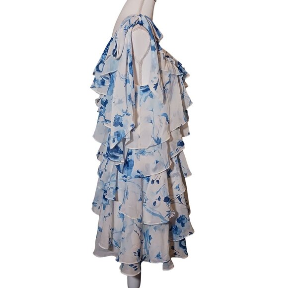 NEW Lauren Ralph Lauren Floral Print Ruffled Mini Cocktail/Party Dress Size 6 - Picture 10 of 15